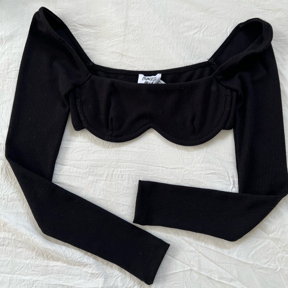 Princess Polly Becca Long Sleeve Crop Top